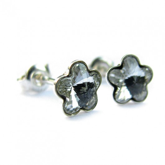 Drobne kolczyki kryształ Swarovski - Stokroteczki Marisella