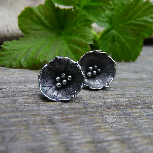 kolczyki wire wrapping Poppy