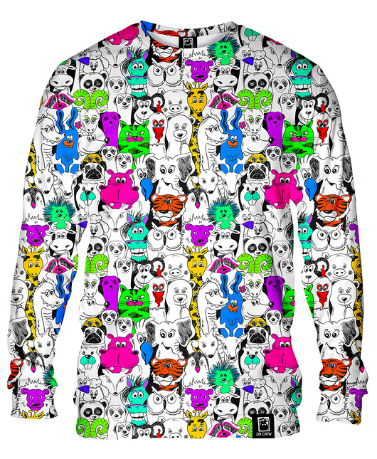 bluzy męskie Bluza Bez Kaptura Męska DR.CROW Animal