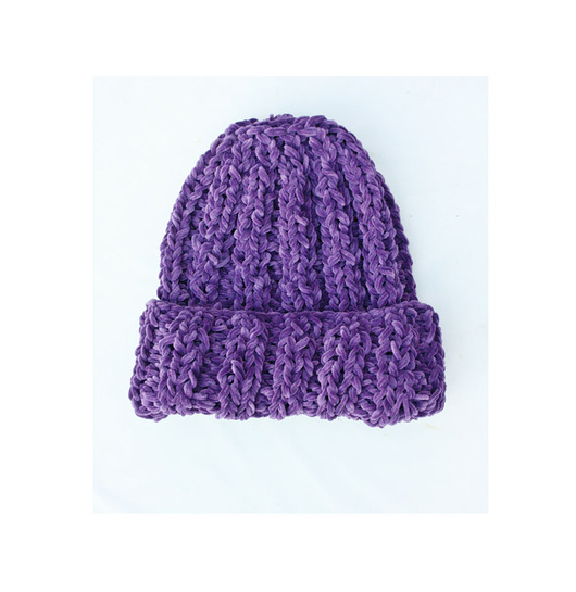 czapki damskie Fioletowa czapka beanie