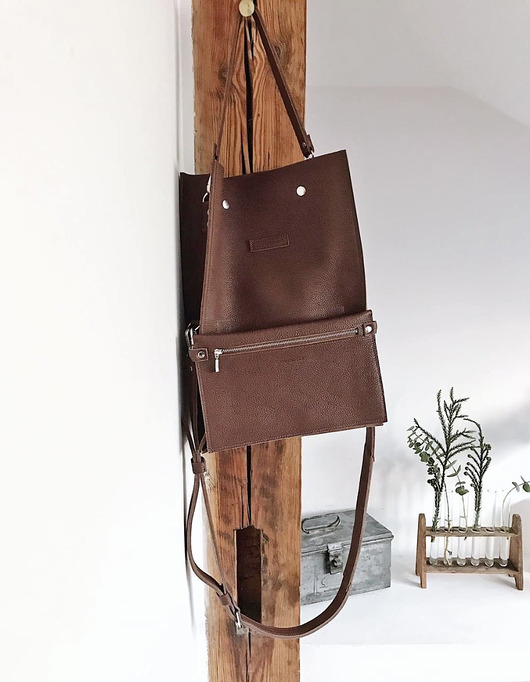 Boxy Bag L Brown - dwuczęściowa torebka Alicja Getka LAB