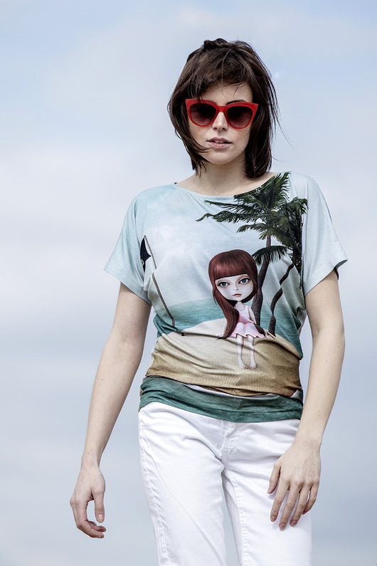 Lonely island Girl bluzka z nadrukiem UNICORNO