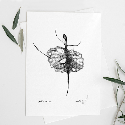grafiki i ilustracje Autorska grafika (tancerka) - nr 63