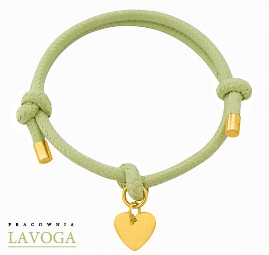 Pistachio twine with heart. Lavoga