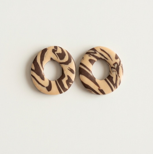 kolczyki z masy plastycznej Kolczyki Chocolate