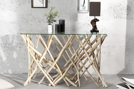 Konsola Bamboo z patyków teak 120x35 cm Home Design