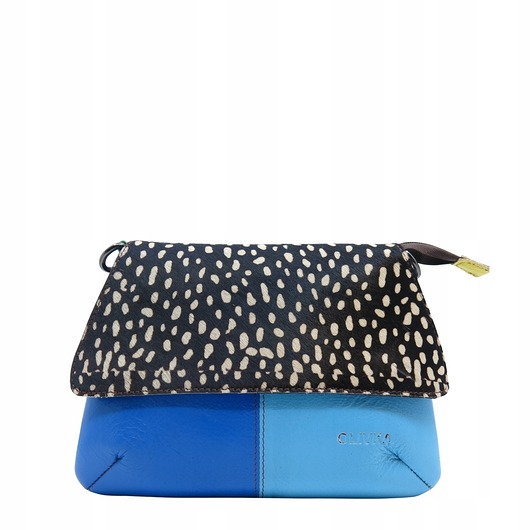 torby na ramię Kopertówka damska torebka skórzana pasek 4w1 obrotowa klapka OLIVKA