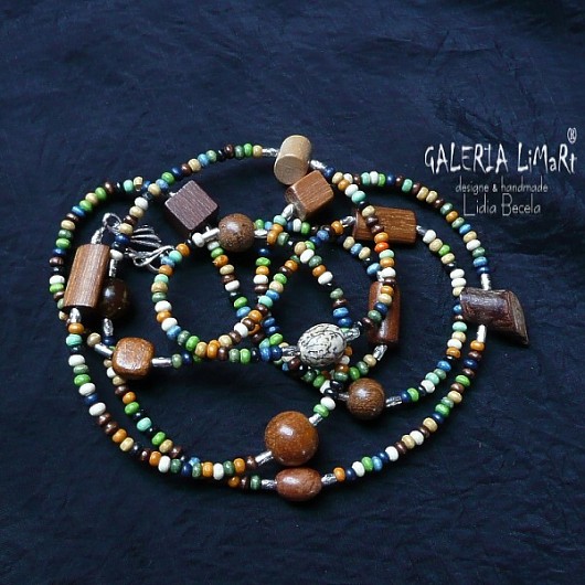 Ekskluzywny Exotic woods w naszyjniku. Galeria Limart