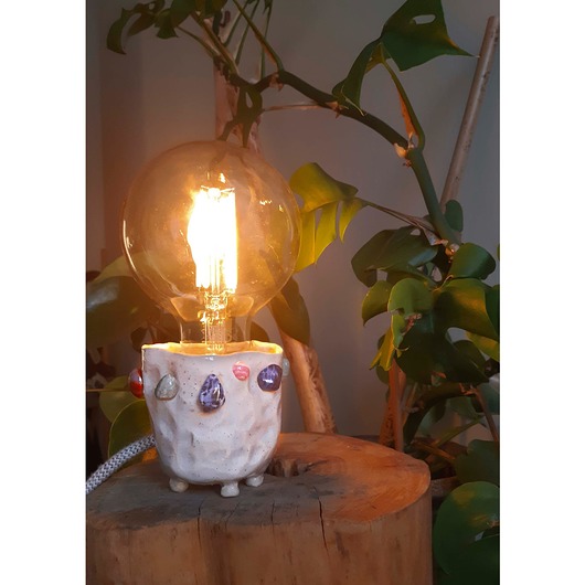 lampy stołowe Lampka nocna ceramiczna MINERAŁY #09
