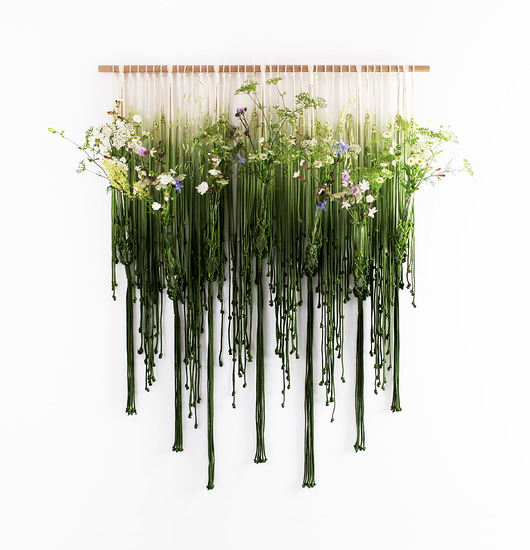 makramy Makrama Flower Wall 3
