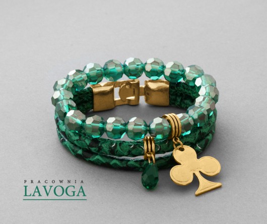 Crystal & strap set in emerald.. Lavoga