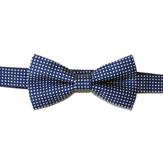 Mucha gotowa bowstyle Granatowa w kropki bowstyle