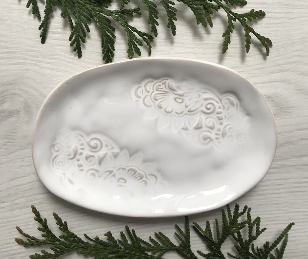 mydelniczka ceramiczna india biała Ceramika Ana