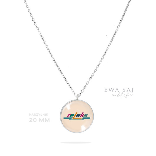 wisiory Relaks w stylu vintage - naszyjnik stalowy 20 mm
