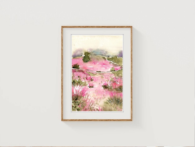 obrazy Oryginalna akwarela. Pejzaż A4