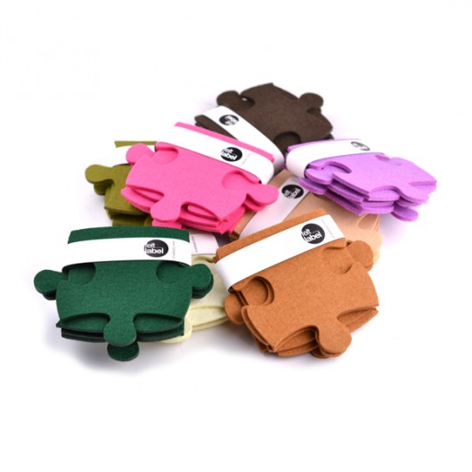 puzzle pod kubek marsz ! felt label