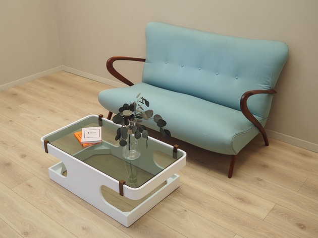 stoliki kawowe Stolik szklany, włoski design, lata 70, produkcja: Włochy