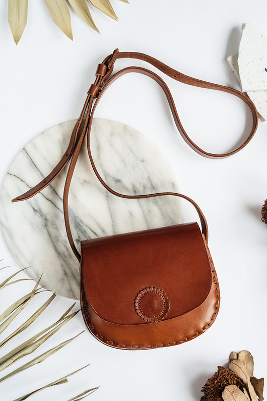 torby na ramię Torebka skórzana ręcznie robiona góralska Annita mała skóra naturalna