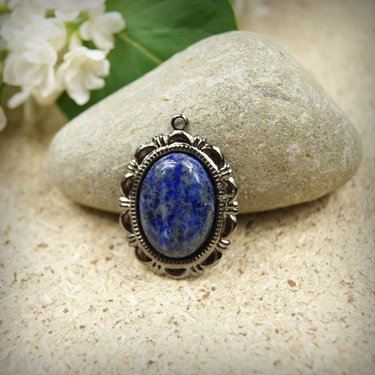 Wisiorek Lapis lazuli Blue Pearl Art