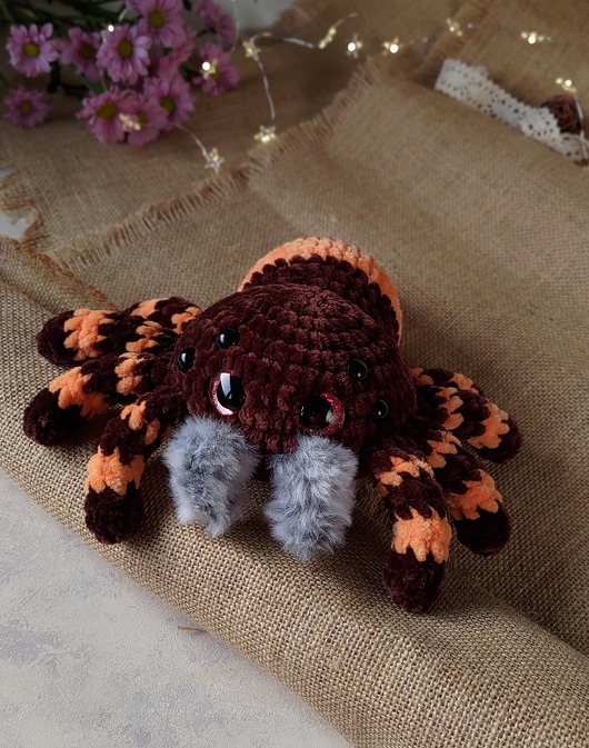 misie i maskotki Duży pajączek, Pająk pluszowy, Przytulanka dla dziecka, Maskotka na prezent