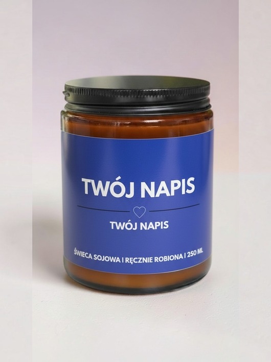 świece zapachowe Świeca z Twoim napisem 250 ML