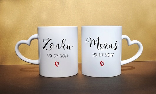 kubki Kubki na rocznicę ślubu z datą dla męża i żony