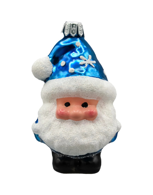 ozdoby choinkowe Bombka choinkowa: Świąteczny Skrzat Mikołaj: niebieski