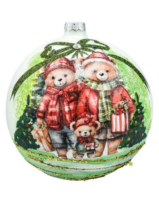 bombki Bombka okrągła: Rodzina Misiów