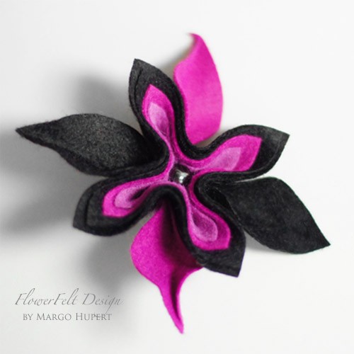 czarna fuksja FlowerFelt Design