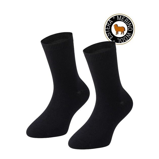 rajstopy i skarpetki Czarne Skarpetki z Merynosa dla Dzieci