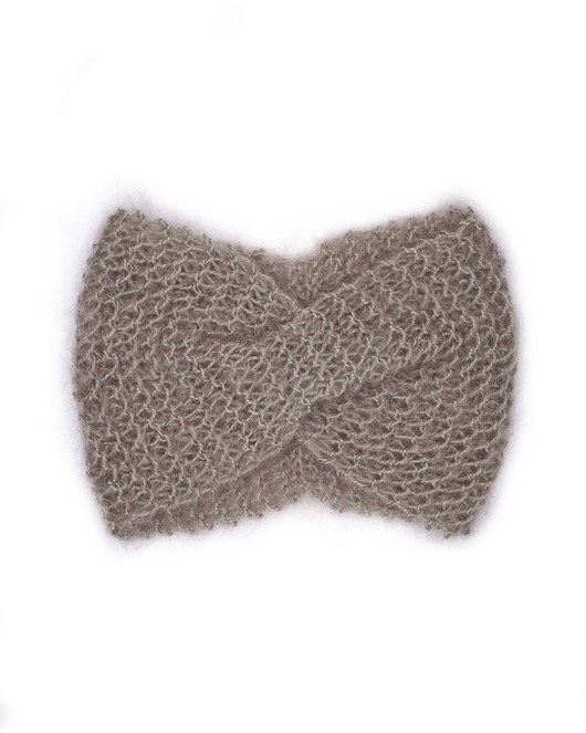 czapki damskie MOHAIR TOUCH Coffe opaska
