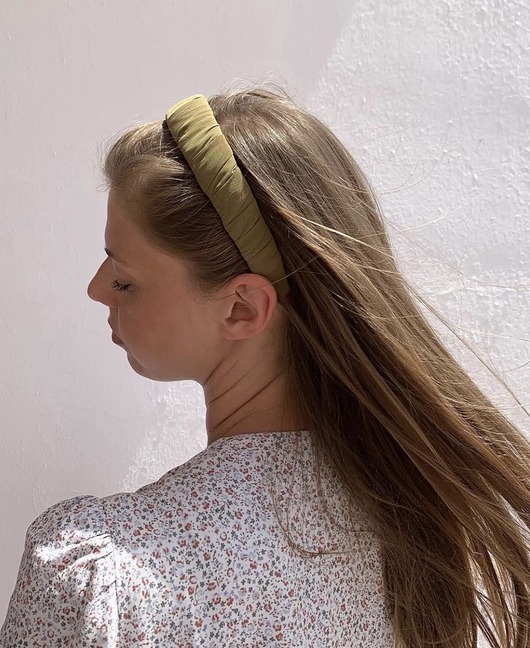 opaski do włosów Opaska do włosów Molly Olive w oliwkowym odcieniu