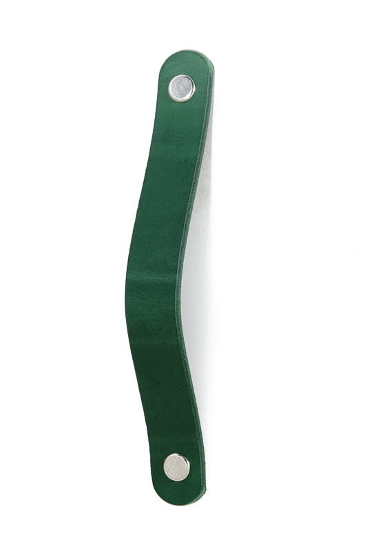 gałki do mebli Skórzany uchwyt meblowy COLORISO GREEN