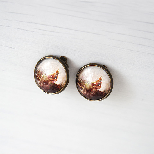 klipsy Klipsy - Medytacja - brąz