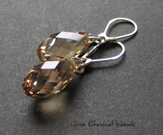 kryształ Swarovski briolety golden shadow Gosia Chruściel-Waniek