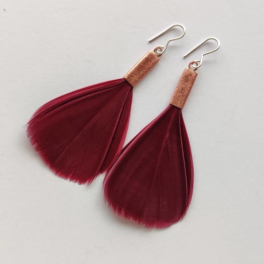 kolczyki z piórami PIÓRKO kolczyki