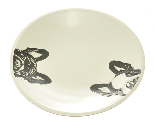 Patera - seria z buldożkiem black&white Viola Ceramics Studio