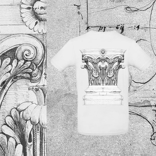 t-shirty męskie Biała KOSZULKA męska COLUMN