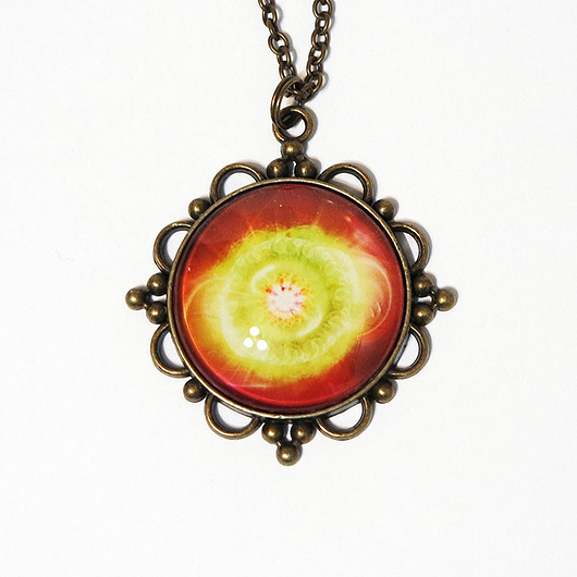 wisiory Medalion, talizman - Czakra Serca - brąz, duży