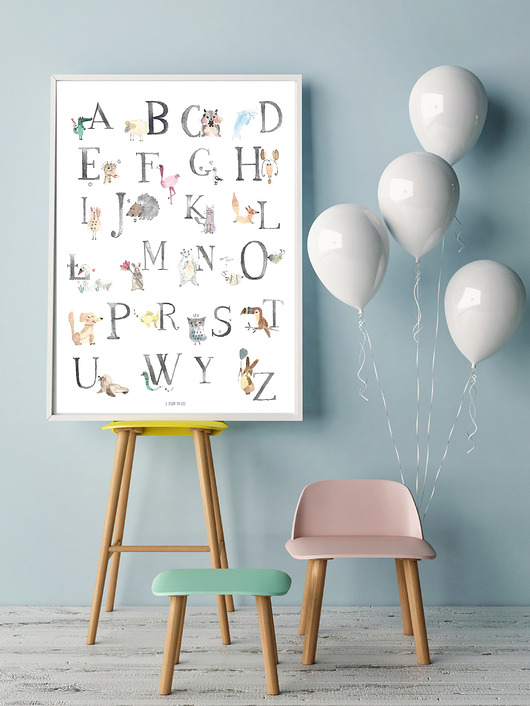 Plakat ALFABET HI LITTLE