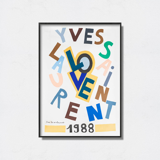 plakaty Yves Saint Laurent "Love Poster 1988"