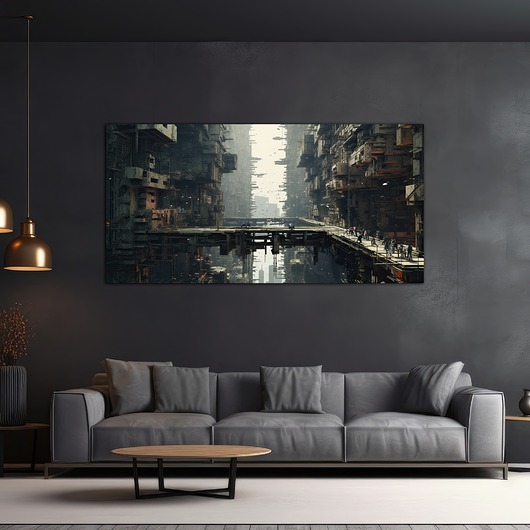 plakaty Futurystyczna Japonia, Cyberpunk - Plakat - Loft, Minimalizm