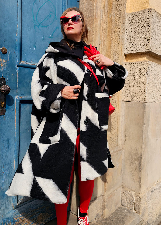 płaszcze damskie New Kurtka/ Płaszcz pepitka Wool