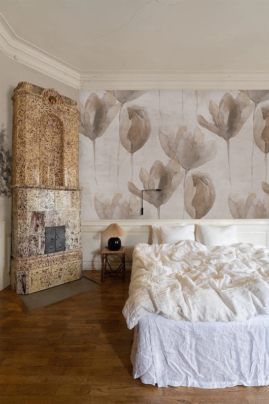 tapety i naklejki ścienne Tapeta - Brown flowers