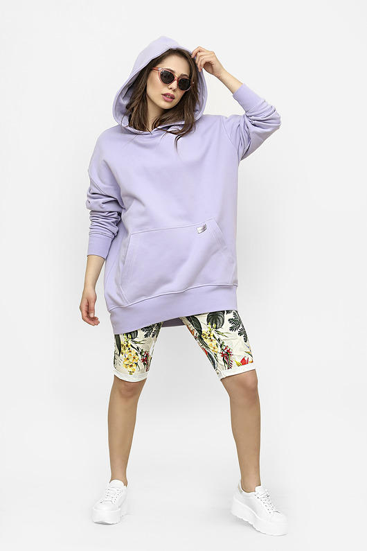 bluza z kapturem damska Wrzosowa bluza oversize Jenny