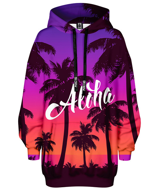 bluza z kapturem damska Bluza Oversize Tunika DR.CROW Aloha!