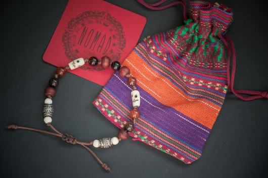 męska bransoletka /// CZASZKI Z KOŚCI JAKA  NOMAD ACCESSORIES