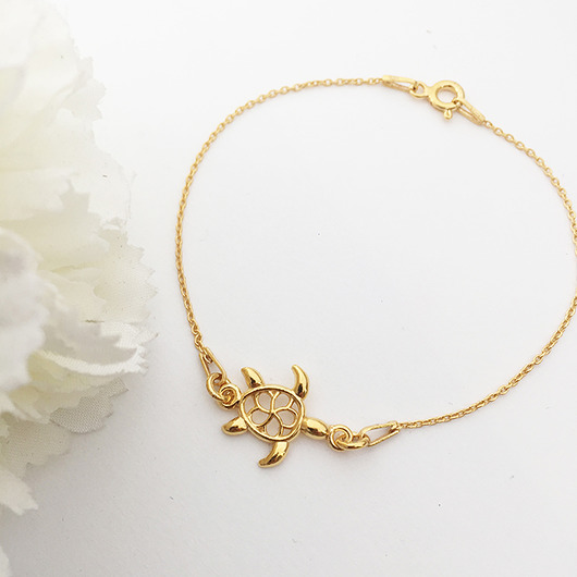 bransoletki złote Bransoletka z żółwiem, złoty żółwik