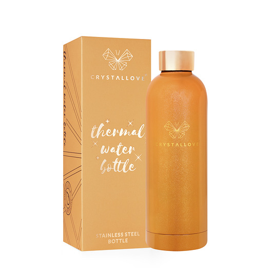 butelki wielorazowe CRYSTALLOVE Butelka termiczna na wodę peach fuzz 500ml - limited edition