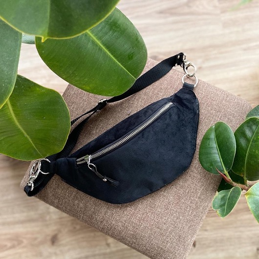 Nerka czarny welur sacky bag